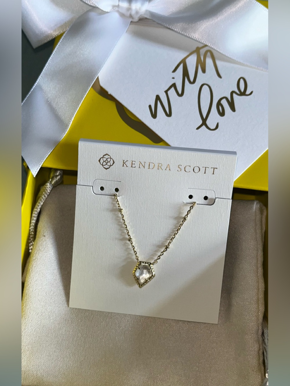 Kendra Scott Gold and Clear Dangle Earrings